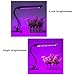 Mocent Plant Lights,18W Dual Head LED Grow Lights Adjustable 2 Level Dimmable Desk Clip with 360 Degree Flexible Gooseneck LED Plant Growing Lamp and Double on/off Switch Indoor Plant Growing Lights