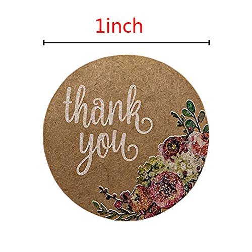 500Pcs / Roll Floral Decorative DIY Holiday Paper Self Adhesive Sticker Wedding Thank You Gift Wrapping Label Seal
