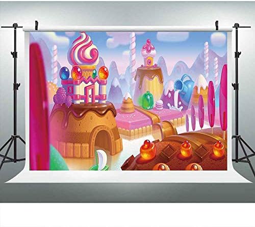 Chocolate Ice-Cream Wonderland Backdrops for Photography 9x6FT Desserts Milk Castle Photo Backgrounds Baby Children Birthday Party Banner Backdrops Studio Props LUP528