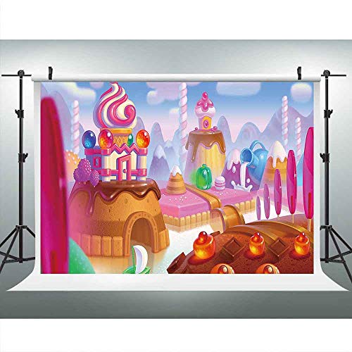 Chocolate Ice-Cream Wonderland Backdrops for Photography 9x6FT Desserts Milk Castle Photo Backgrounds Baby Children Birthday Party Banner Backdrops Studio Props LUP528