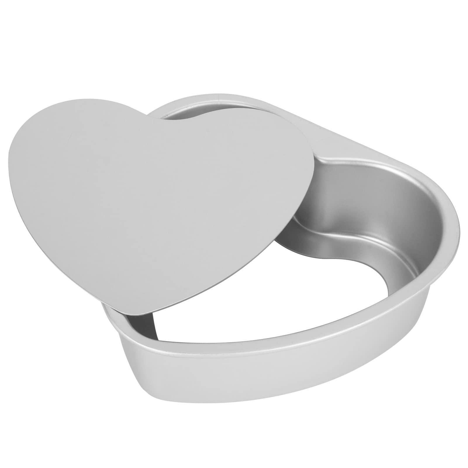 Cyrank Aluminium Heart Cake Pan, 8inch Heart Cake Tin Springform Baking Pan Mould with Removable Base Deep Cake Pans Cheesecake Baking Mold Cheesecake Pan for Wedding
