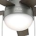 Hunter Fan Company, 59267, 46 inch Anslee Matte Silver Ceiling Fan with LED Light Kit and Pull Chain