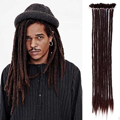 Amecire Crochet Braids Dreadlock Extensions Kanekalon Synthetic Hair For Men Or Women 5 Pcs/20Inch Inch Lightweight Braiding Hair