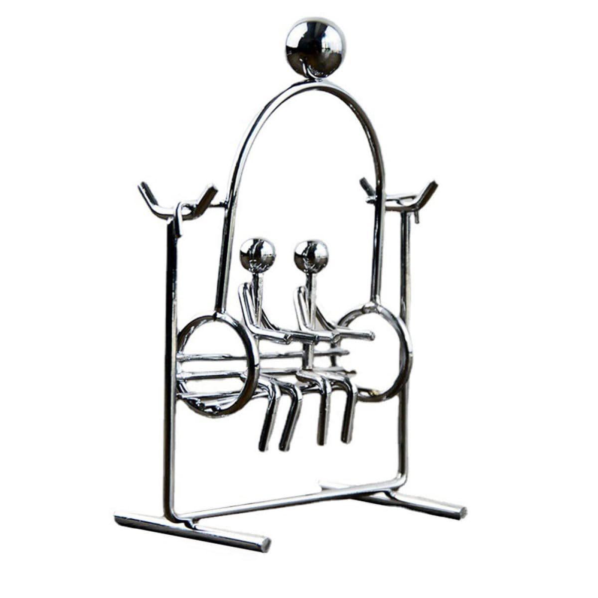 YARNOW Balancing Swing Ornament, Desktop Metal Tumbler Decoration, Physics Balance Toy for Home Office Science Educational Learning