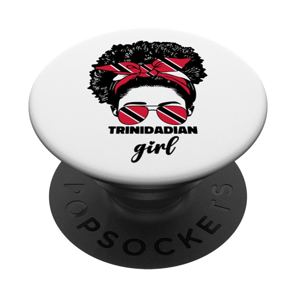 Trinidadian Girl Trini Trinidad and Tobago Flag Girls Cute PopSockets Swappable PopGrip