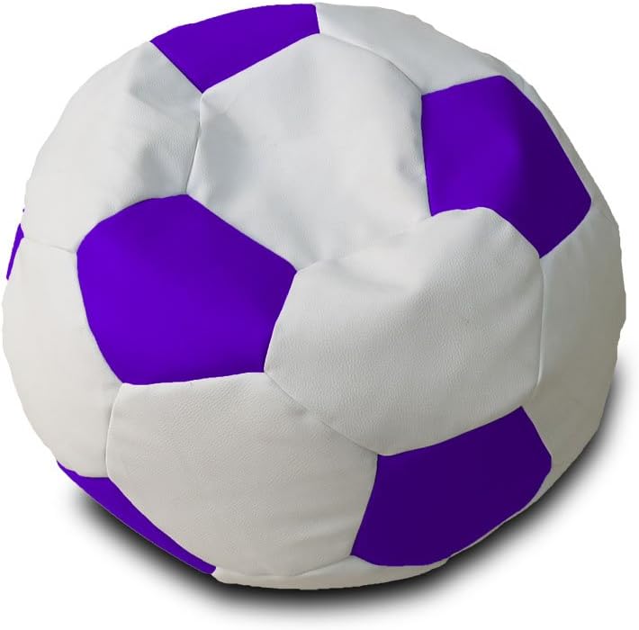 Puff Pelota Polipiel XL Ø90cm (Blanco y Negro): Amazon.es: Hogar