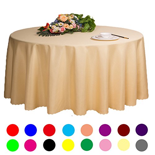 Round Tablecloth 78" Inch Round Table Cloths for Circular Table Cover Washable