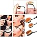Professional Cosmetic Set | Oval Makeup Brushes | 5 Piece Toothbrush (Black) | Soft Hair | Cream/Liquid Application | Contour | Powder | Foundation | Flexible Handle