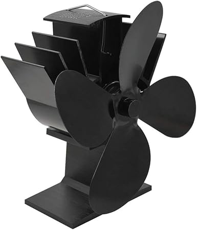 Lepeuxi Ventilador de Estufa Térmico de 4 aspas Ventiladores de