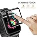 Hianjoo Tempered Glass Screen Protector 3D Curved Full Coverage Anti-Scratch Compatible with Apple Watch 42mm Series 3/2/1 - Black Edge [2-Pack]