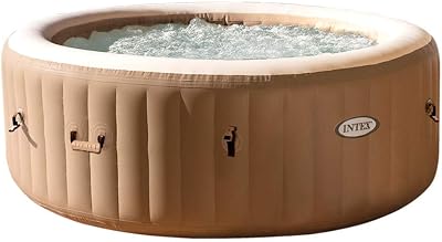 Intex PureSpa Bubble Round 6 Person Inflatable Hot Tub 216cm 140 Jets 2200W