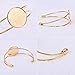 PH PandaHall 10 Pcs 5 Colors Brass Bezel Tray Blank Cuff Bangles Bracelet Fit 25mm Round Cabochon for Bracelet DIY Jewelry Making, Men and Women