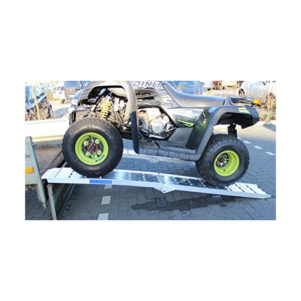 TRUTZHOLM 2 x Auffahrrampe klappbar 226 cm Traglast 1360 kg Alu grau Motorradrampen Verladerampen – Bild 3