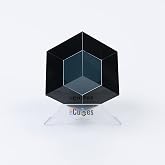 CMY Cubes The K Cube (30mm) - Black Hue Cube - Optical Color Cube - Diamond Polished - Teaches Subtractive Color Mixing - Educational, Scientific, Physics &amp; Kinetic Art Desk Object