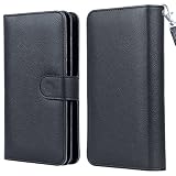 Galaxy Note 5 Case,by Ailun,Samsung Note5 Wallet Case,Two-in-One PU Leather Wallet Case,Magnetic Detachable TPU Back Cover&Multiple Card Slots Cash Pocket,Wrist Strap[Black]