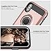 Vofolen Case for iPhone X iPhone Xs Case Ring Holder Rotational Kickstand Hybrid Shield Heavy Duty Armor Dual Layer Protective Hard Shell Rugged Bumper Cover Case for iPhone X XS 10 10S (Rose Gold)