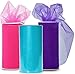 Solid Colors Tulle Rolls Spool - Three Spools of Tulle Fabric on 3 Beautiful Colors Turquoise, Pink and Purple - 25-Yard Each