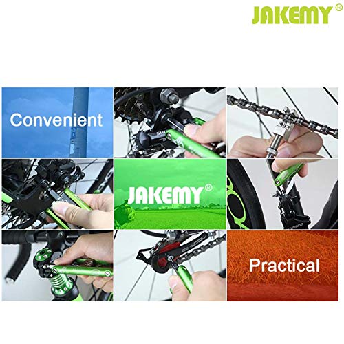 Jakemy Bike Repair Tool Kit - 11-function Bike Multi Tool for Mountain Outdoor Biking and Cycle Repair Chain Tool with Spoke Wrench, Multi Screwdrive with Hex, Phillips - Thumbnail 5
