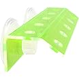 Fluorescent Green Coral Frag Holder Acrylic Coral Rack with Powerful Double Suction Cup Suitable for Household Fish Tanks (10 Plug Holes)