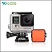 WoCase Professional Switchable Lens Filter Set for GoPro HERO4 HERO 3+ Cameras (Compatible with Standard Housing ONLY)(Full Dive Water Depth Coverage)