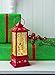 Lighted Snow Globe Lantern: 11 Inch, Red Holiday Water Lantern by RAZ Imports (Snowman)