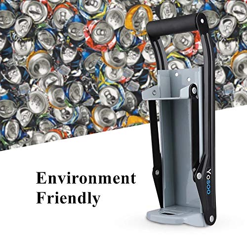 Metal Can Crusher/Smasher, Heavy Duty Wall Mounted Aluminium Can Crusher, Crusher Recycling Tool for Seltzer, Soda, Beer Cans with Bottle Opener