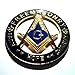 Equinox MR Delux Heavy Alloy Freemasonry Masons Cut Out Golden and Black Auto Emblem
