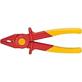 Knipex Tools 98 62 01 Snipe Nose Plastic Pliers 1000V Insulated, Red/Yellow