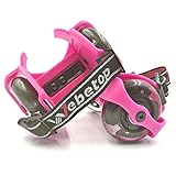 Webetop Kids Lighted Heel Skate Rollers Adjustable Two Wheels Skate Shoes Scooters,One Size Fits Most,60KG Weight Limited,With Portable Bag and Mini Wrench for Adjusting Size,Pink