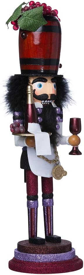 Nutcrackers - Hollywood Nutcrackers Kurt Adler 19-Inch Hollywood Wine Nutcracker, Black