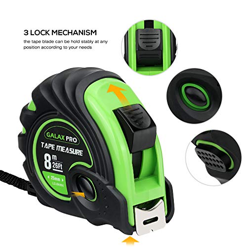 image for Tape Measure, GALAX PRO 25Ft Tape Measure - Robust Large Measuring Tap