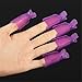 ReNext 10pcs Durable Reusable Plastic Nail Art Polish Soak Off Remover Wrap Cleaner Clip Cap Tool (Purple)