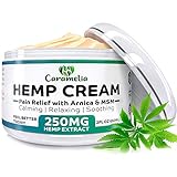 Hemp Extract Cream - 250 Mg - Made in USA - Natural Hemp Pain Relief Cream for Inflammation, Muscle, Joint, Back, Knee & Arthritis Pain - Hemp Salve Contains Arnica, MSM & 10% EMU Oil - Non-GMO