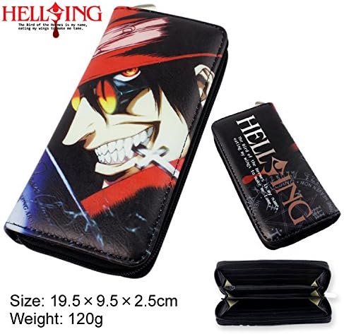 DIY YOUR WORLD Anime Hellsing Cut Cartoon unisex Wallet Girl Boy Students Long Purse (Hellsing)