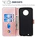 Lomogo Leather Wallet Case for Moto G6 with Stand Feature Card Holder Magnetic Closure, Shockproof Flip Case Cover for Motorola Moto G6 / Moto 1S – LOYYO080490 Rose Goldthumb 1