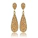 Moonstruck Costume Jewelry Women's Champagne Diamond Golden Dangle Drop Earrings