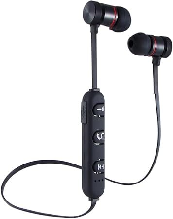 Amazon Co Jp Xt 6 Bluetoothイヤホンワイヤレススポーツメタル磁気4 1 Bluetoothヘッドセットマイク付きイヤホン スポーツステレオイヤホン ブラック 家電 カメラ