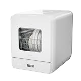 Hermitlux Countertop Dishwasher, 6 Wash Programs Slim Size Portable Dishwasher