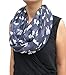 Lina & Lily Bunny Rabbit Print Women's Infinity Scarf Lightweight (Dark Gray)