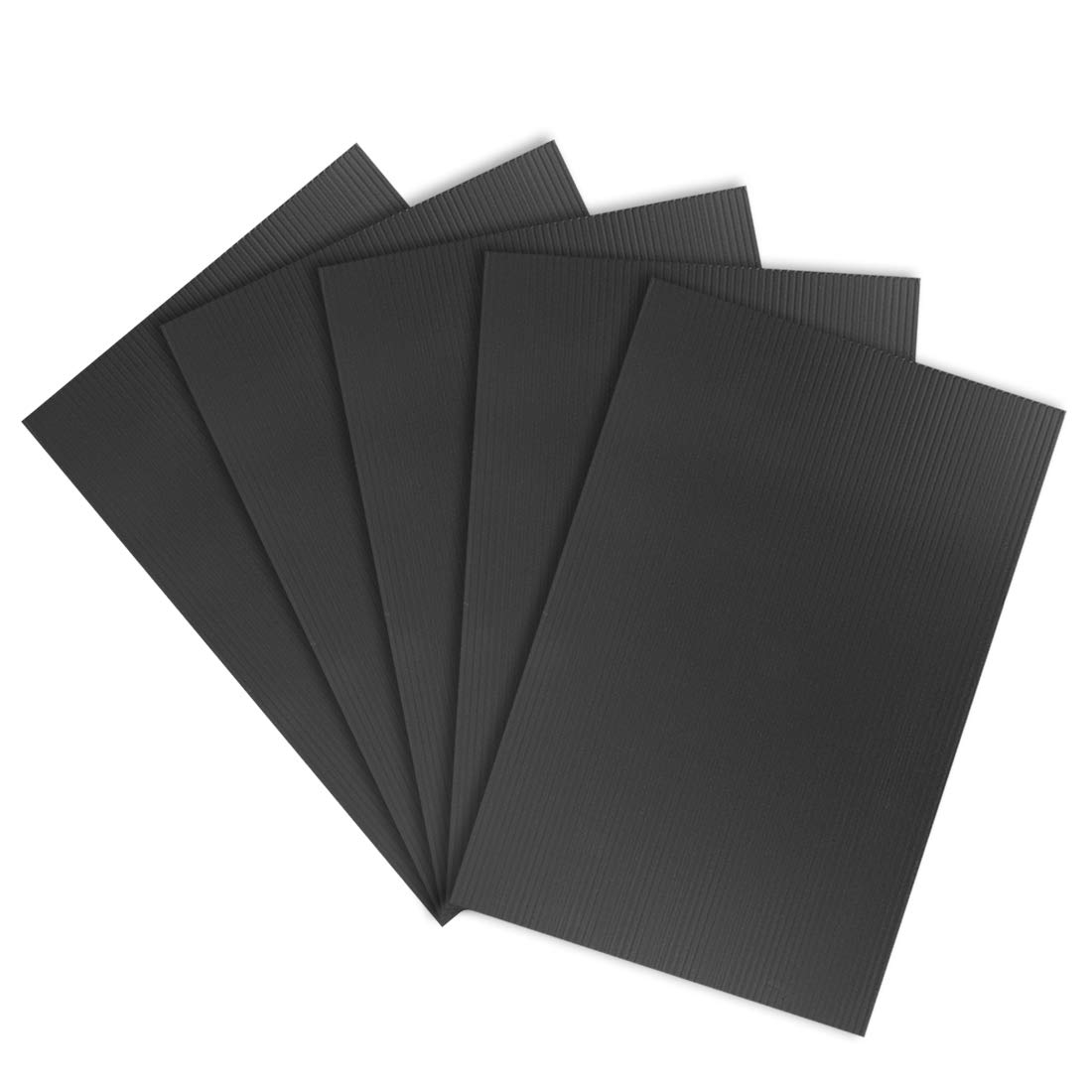 Photo 1 of uxcell Corrugated Plastic Sheets,3mm Black Blank Yard Lawn Signs,8 Inch x 12 Inch,Waterproof Sign Blank Board 5pcs