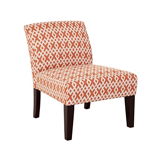 Carver 1006-01-F13 Avington Slipper Chair, One Size, Orange and Cream