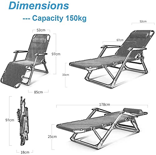 Liegestuhl Sonnenliege Gartenliege Lounge Sessel Klappbare Sonnenliegen Extra breite Liegestühle Klappbare Liegestühle… – Bild 4