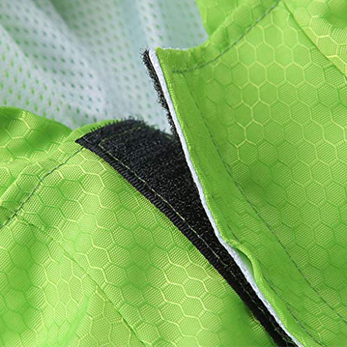 FakMe Pet Dog Cat Raincoat Pet Dog Outdoor Waterproof Hooded Rain Jacket Coats Pet Clothes (S, Green)