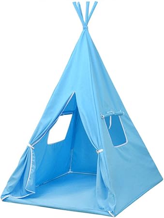 Amazon 子供プレイルーム の テント小屋 折り畳み式 テント ポータブル 玩具収納 子供秘密基地 室内テント プレゼント 青 キッズテント おもちゃ