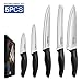 Knife Set,Kitchen Knife Set - Bluesim 5 Piece Matt Black Handle Knives Sets Including Carving Utility Chef and Paring Knives,Chef Knife Set with Gift Box Packaging