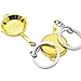 N.egret 2 PCS Golden PUBG Pan Jewelry Keychain Gaming Gift Ring for Teammate Best Friend PLAYERUNKNOWN’S BATTLEGROUNDS(Golden)