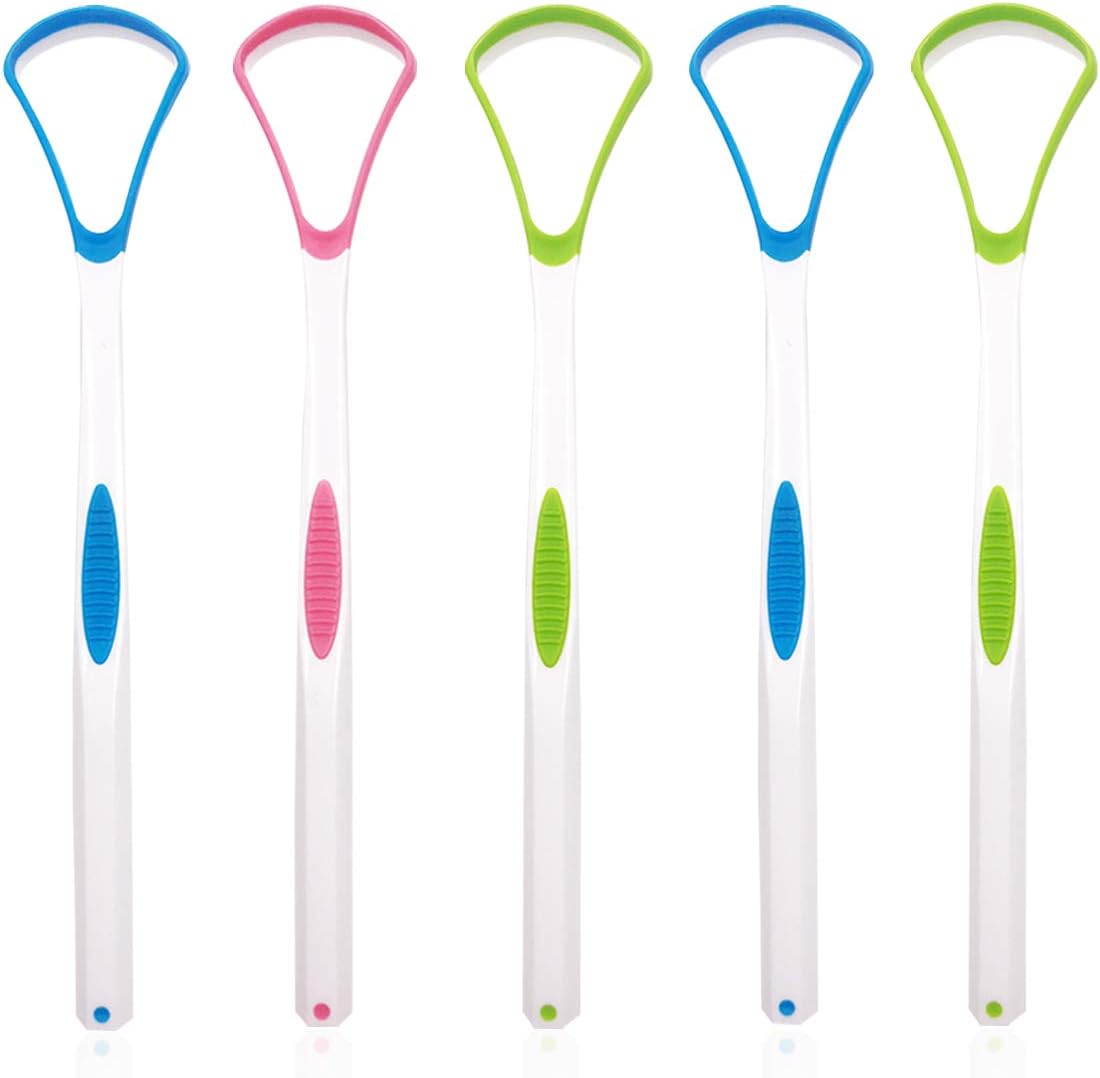 5Pcs Tongue Scraper Cleaner ZSWQ-Tongue Scraper Tongue Brush,Portable Tongue Scraping Brush Scrubber Dental Tools for Healthy Oral Care Mouth Hygiene - Convenient & Safe