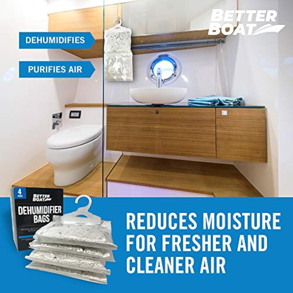  Dehumidifiers 4 Pack Boat Moisture Absorber Hanging Bags And Charcoal