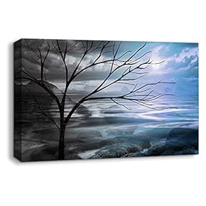 Canvas Wall Art Abstract Cloud Tree...