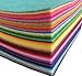 longshine-us 40pcs 4inches x 4inches 1mm Thick Acrylic Stiff Felt Nonwoven Fabric Sheet Pack DIY Craft Patchwork Sewing Squares Assorted Colors for Hobby Crafter